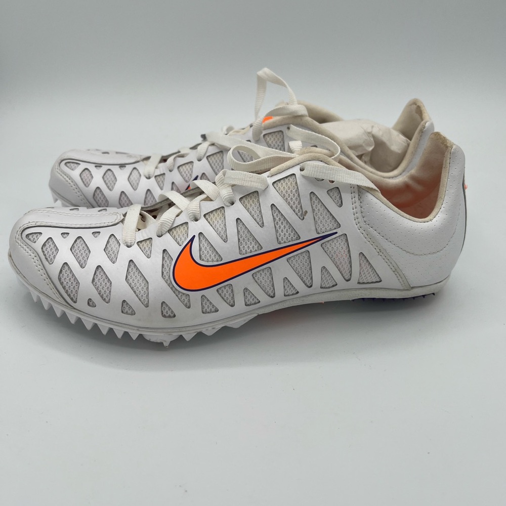 Nike White & Orange Track Spikes NWT - Picture 5 of 10